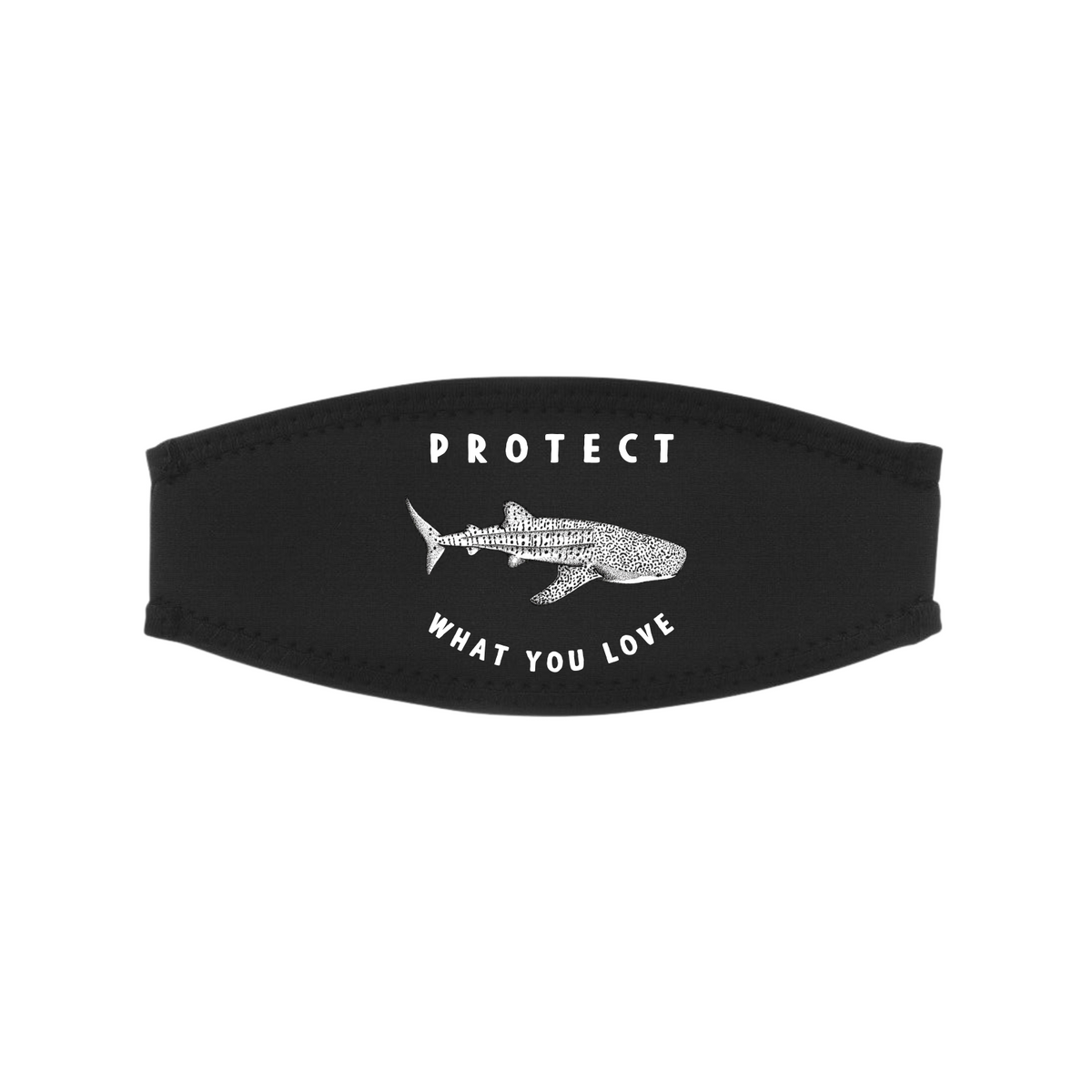 Protect What You Love Whale Shark Mask Tamer — flat front design