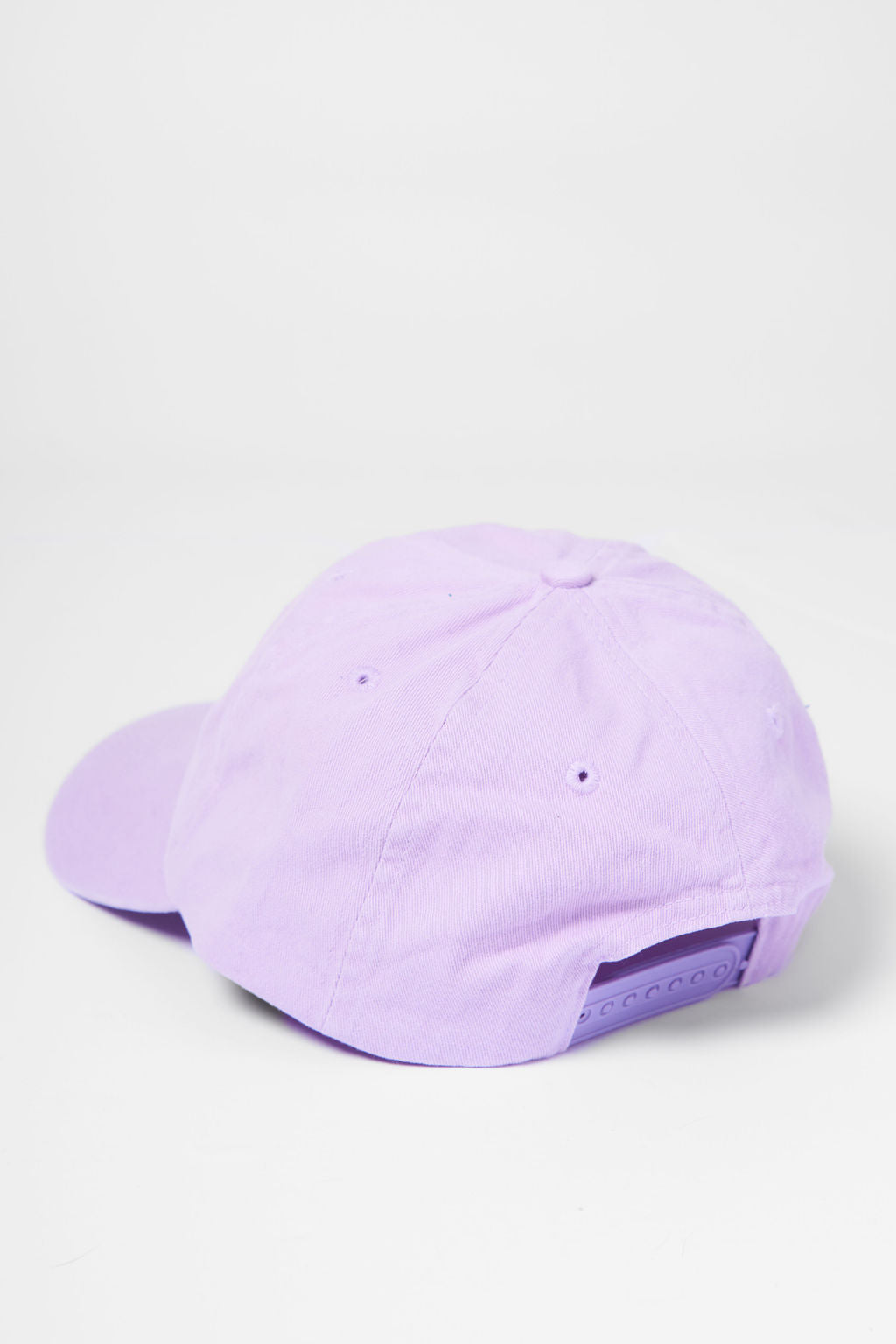 Protect What You Love Weedy Seadragon Curved Peak Cap — Tropical Purple, rear closure
