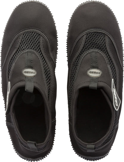Top view of the Black Cressi Reef Water Shoe