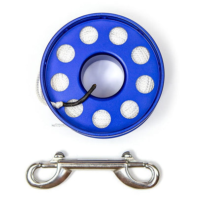 Razor blue Safety Spool top view showing edge holes and double ender