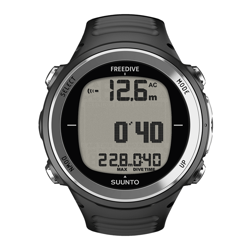 Suunto D4f Black freedive computer front view