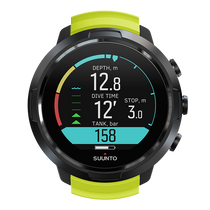 Suunto D5 Black Lime dive computer front view