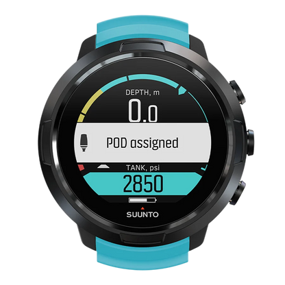 Suunto D5 Aqua Blue dive computer front view
